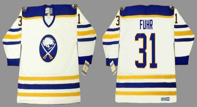 2019 Men Buffalo Sabres #31 Fuhr white CCM NHL jerseys